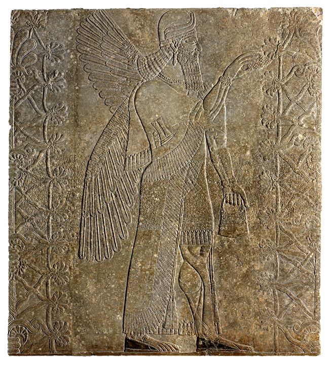 Winged Genie Fertilizing a Date Tree, 884-860 B.C.E.