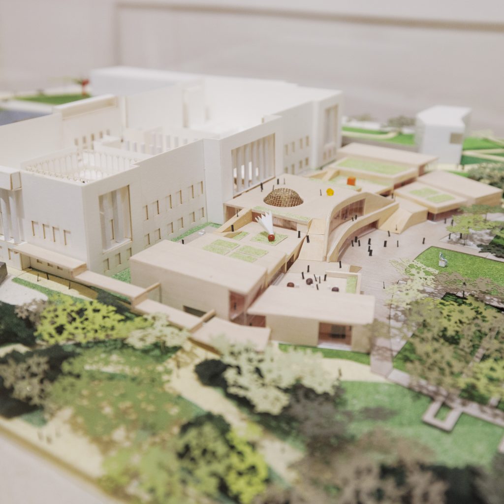 Rendering of an architectural design of the Nelson-Atkins by Studio Gang