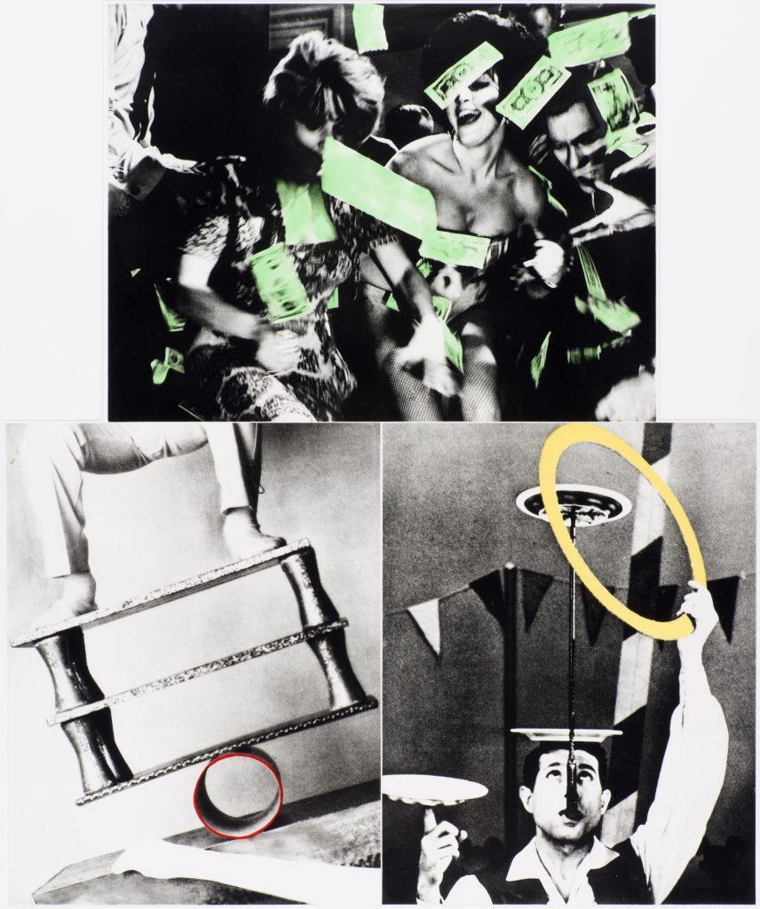 Collage photography of circus performance