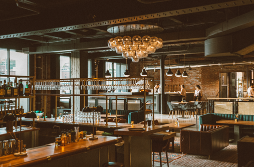 The interior of the Crossroads Hotel