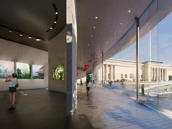 Rendering of proposed new gallery space.