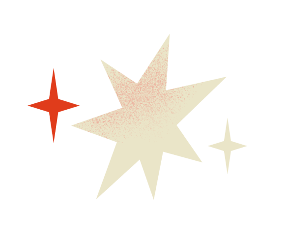 A stylized illustration of stars