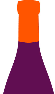 Purple wine bottle