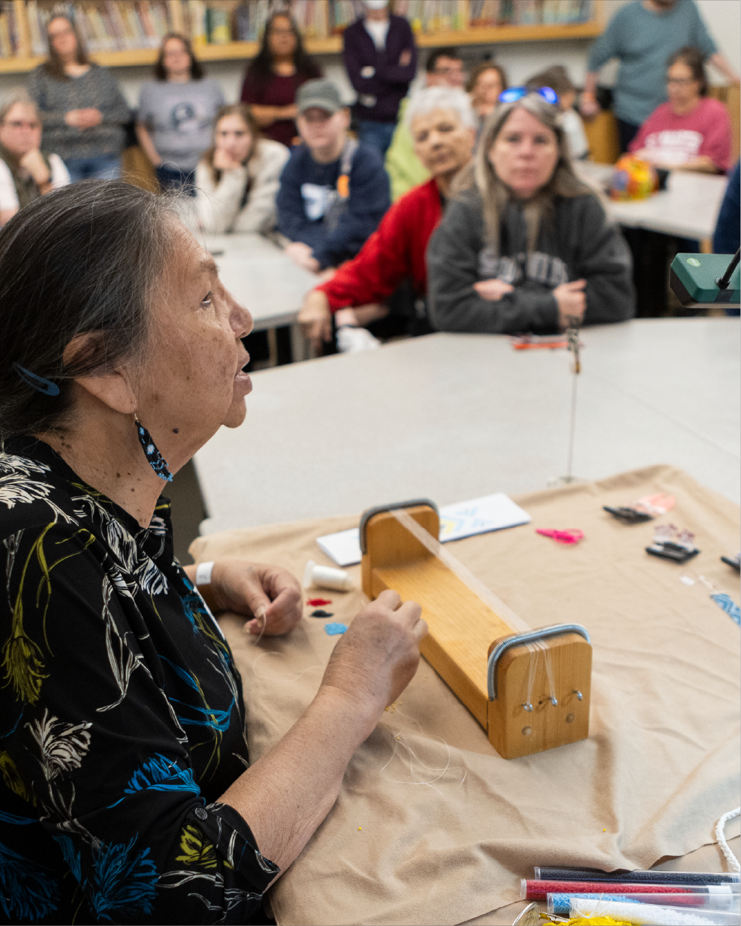 A demonstration of an art activity