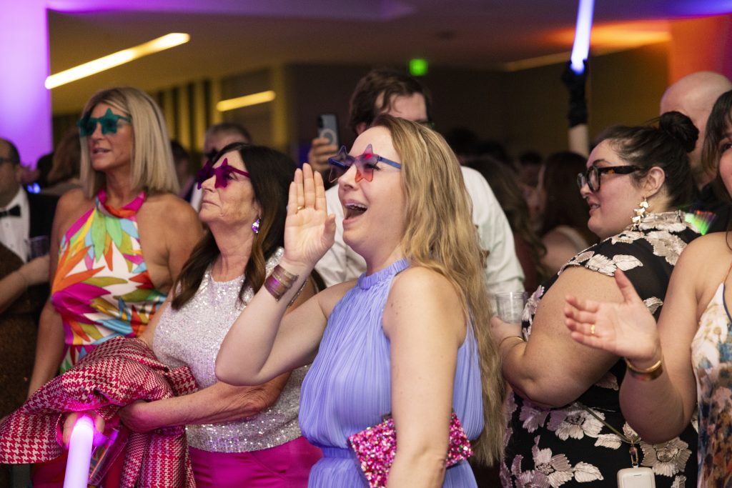 Close up on the lively crowd at Party Arty