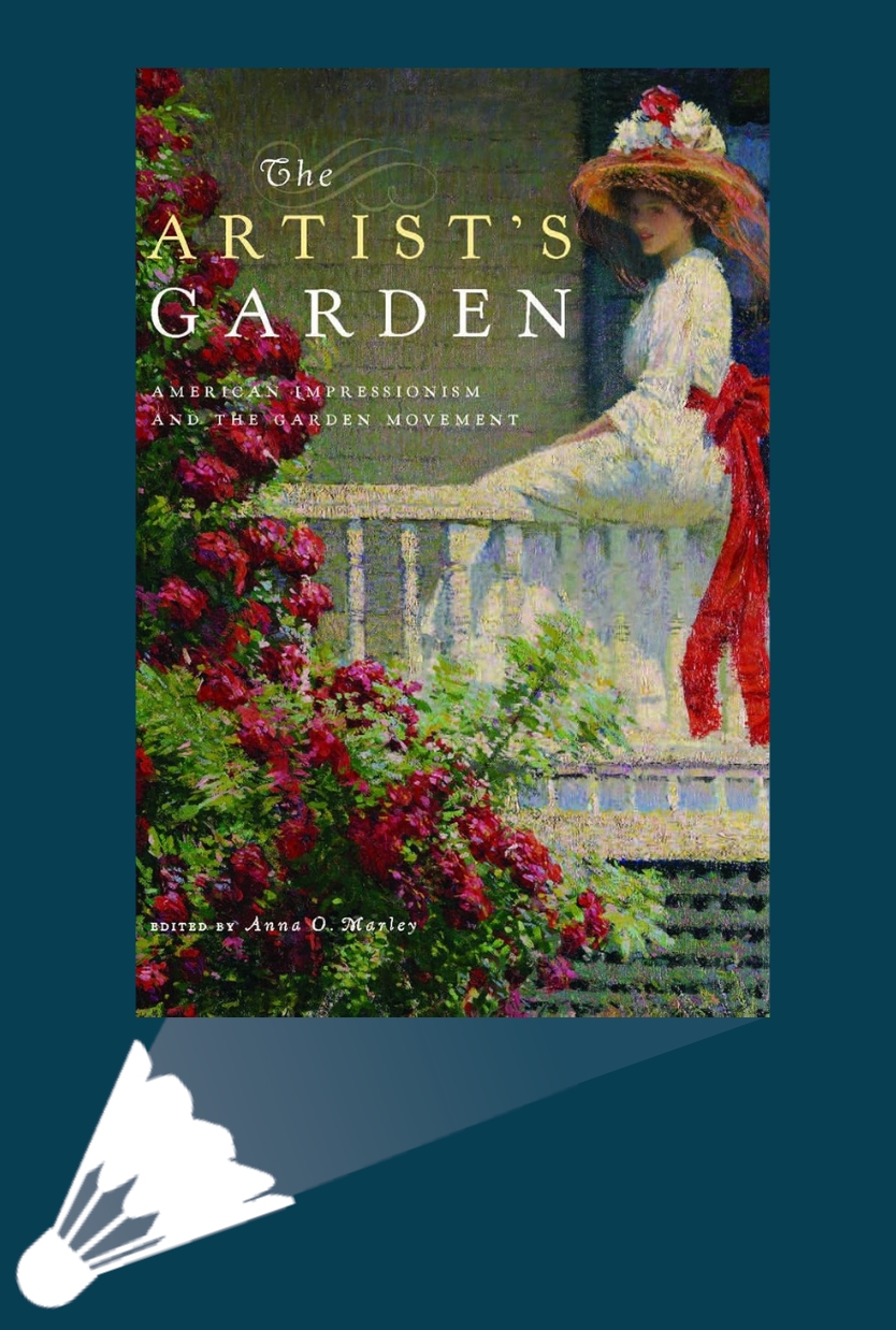 Two guests examine some abstract expressionism art