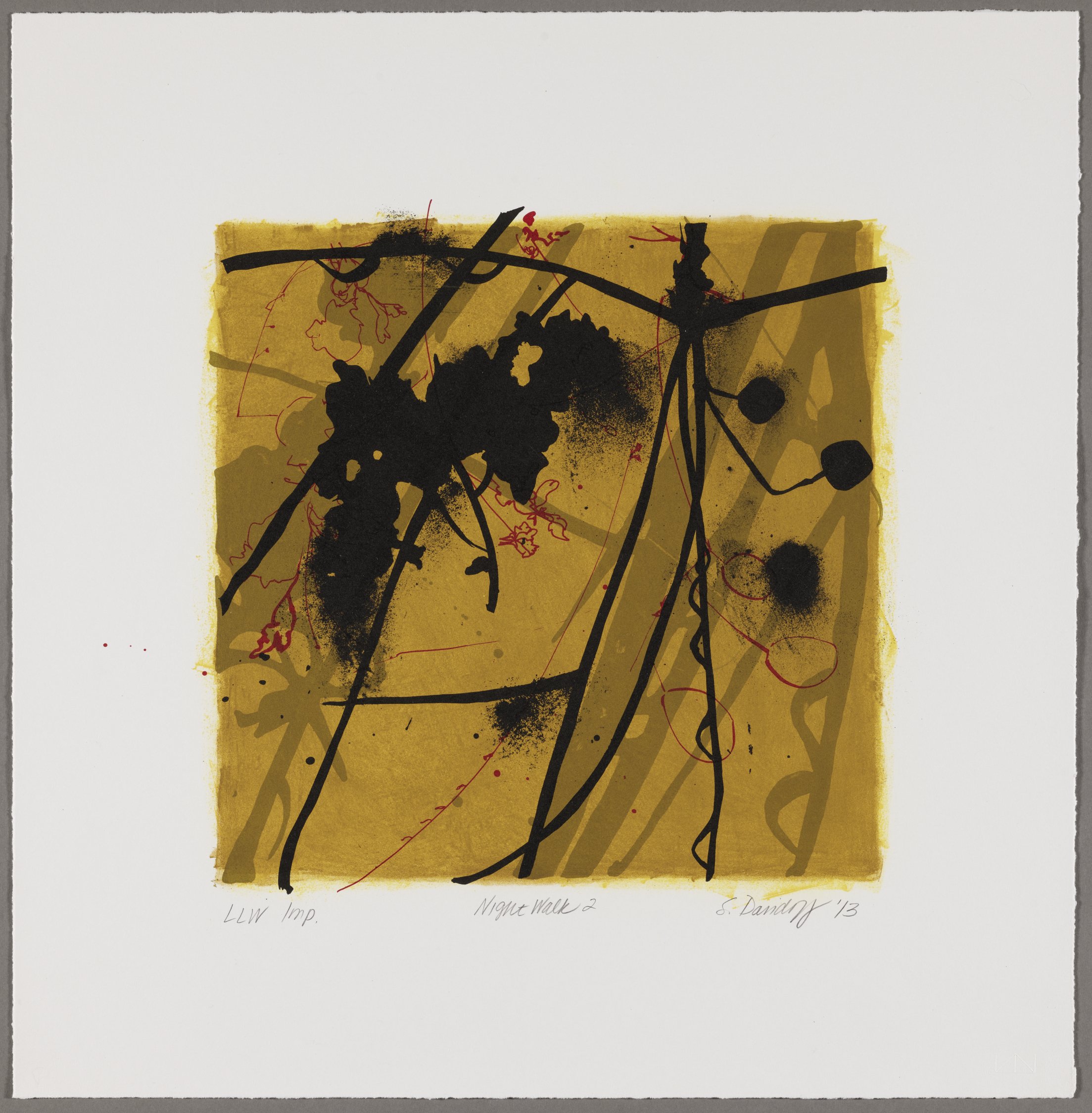yellow block print